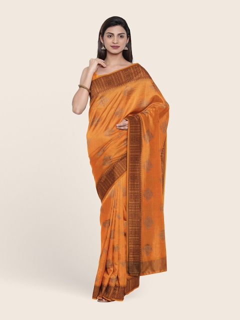 

Pothys Women Orange Abstract Woven Design Saree