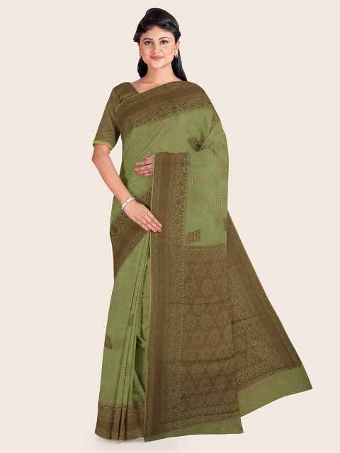 

Pothys Women Green Woven Design Tissue Saree