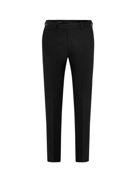 

LAGERFELD Men Charcoal Grey Woollen Trousers
