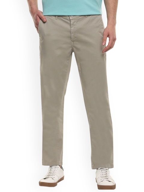 

SERGE BLANCO Men Khaki Casual Trousers