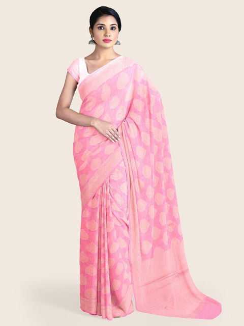 

Pothys Pink Woven Design Zari Saree