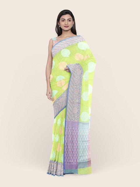 

Pothys Green Woven Design Zari Saree