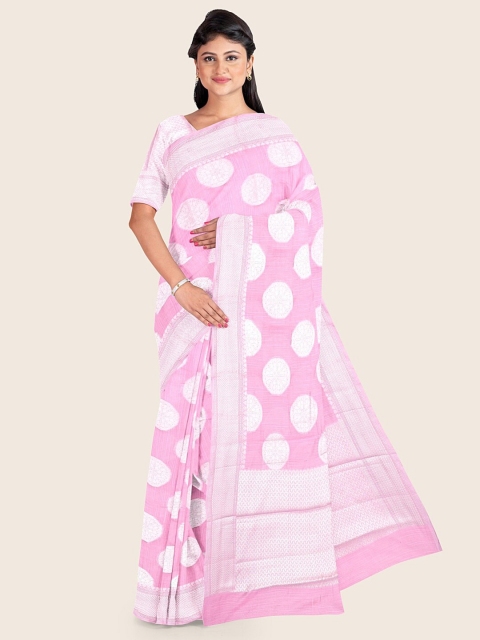 

Pothys Pink Ethnic Motifs Saree