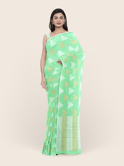 

Pothys Green Woven Design Zari Saree