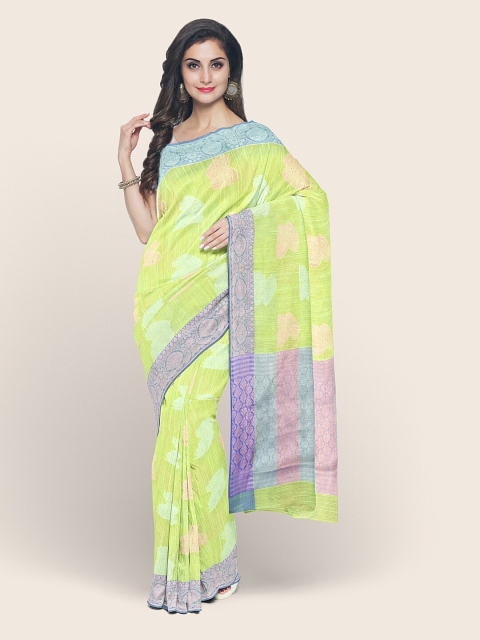 

Pothys Green & Blue Woven Design Saree