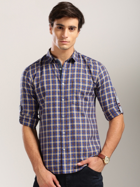 

Harvard Blue & Yellow Checked Signature Casual Shirt