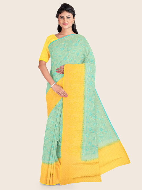 

Pothys Green & Yellow Woven Design Zari Art Silk Saree