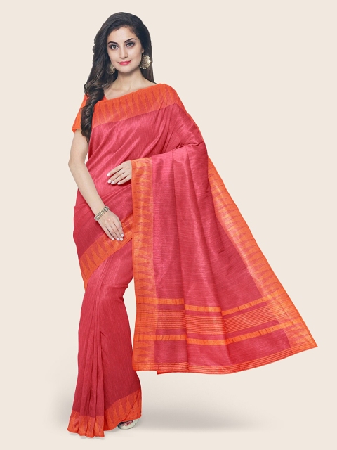 

Pothys Red & Orange Jute Cotton Saree
