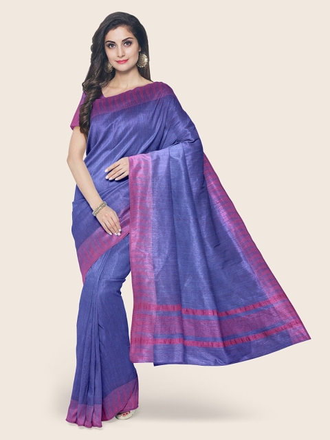 

Pothys Blue & Purple Jute Cotton Saree