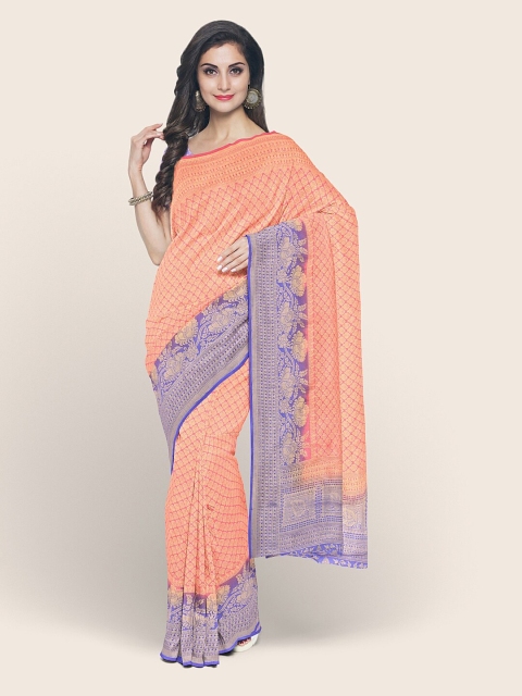 

Pothys Pink & Purple Woven Design Zari Art Silk Saree