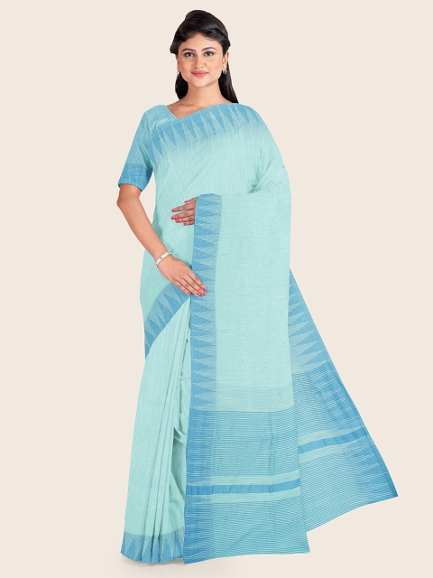

Pothys Blue Jute Cotton Saree