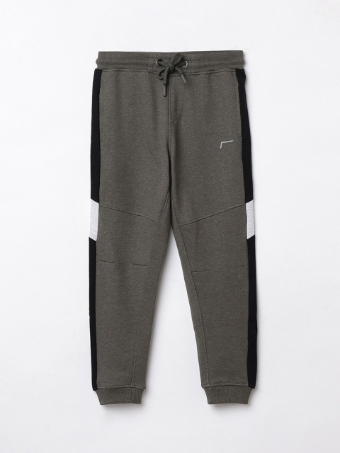 

Fame Forever by Lifestyle Boys Olive & Black Solid Regular Cotton Joggers