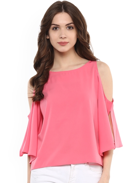 

Harpa Pink Cold Shoulder Top