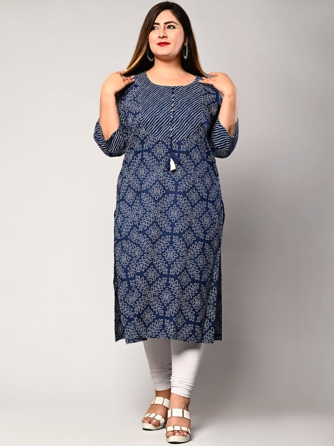 

Swasti Women Blue Ethnic Motifs Printed Kurta