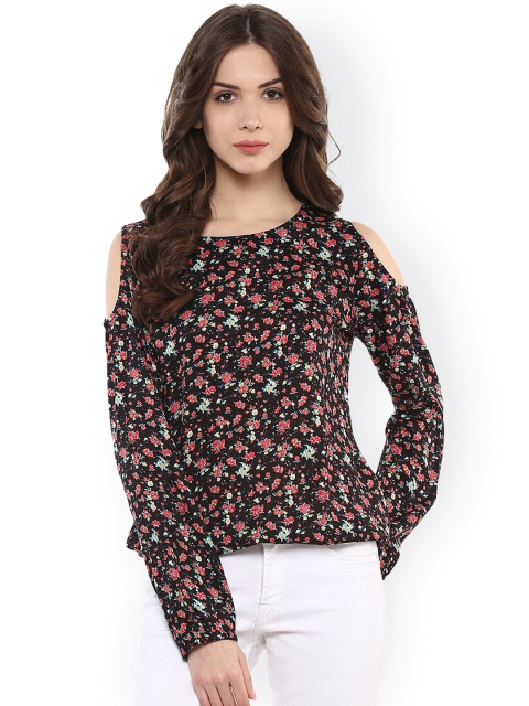 

Harpa Black Floral Print Top