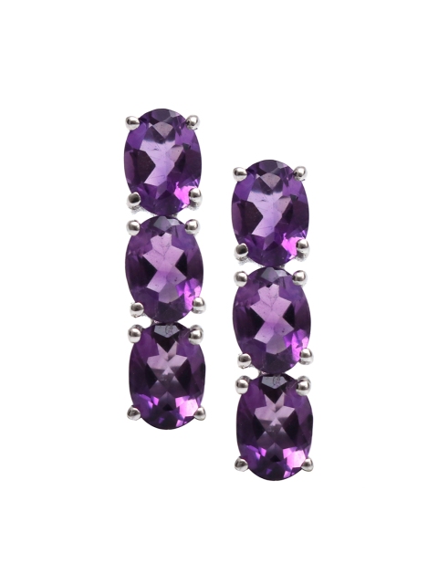 

HIFLYER JEWELS Purple Contemporary Drop Earrings