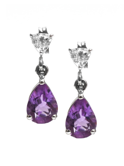 

HIFLYER JEWELS Purple Contemporary Drop Earrings