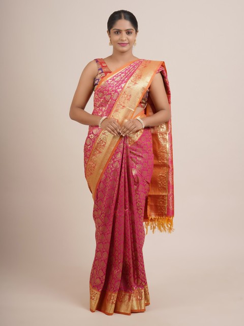 

Pothys Women Pink Woven Design Pure Silk Saree