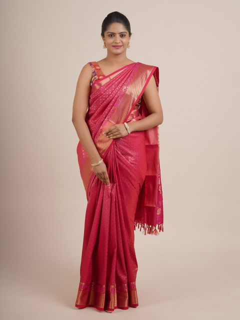 

Pothys Pink Woven Design Pure Silk Saree