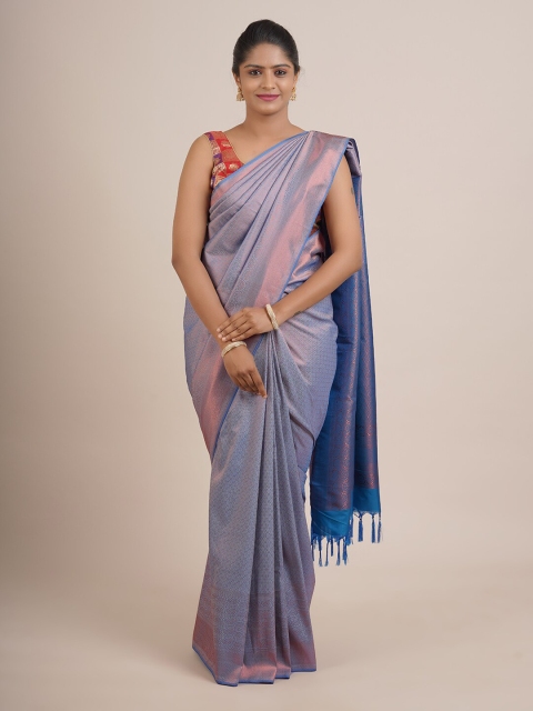 

Pothys Women Blue Woven Design Pure Silk Saree