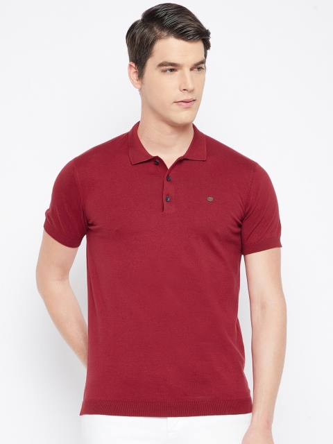 

Octave Men Red Polo Collar Regular Fit CottonT-shirt