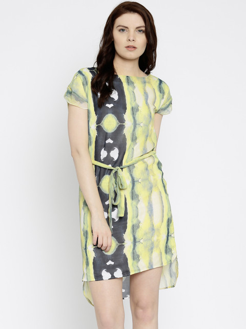 

Park Avenue Park AvenueYellow Printed A-Line Dress, Yellow
