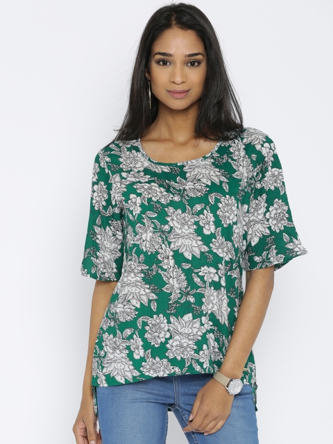 Park Avenue Green Floral Print Top Park Avenue Green Floral Print Top
