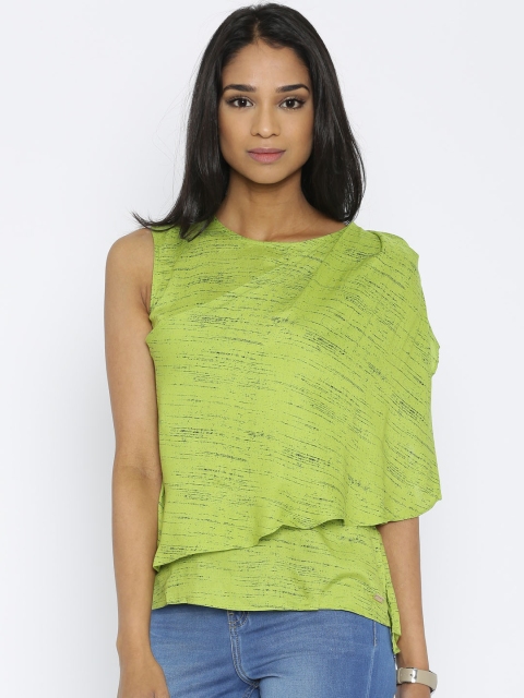 

Park Avenue Green Printed Layered Top