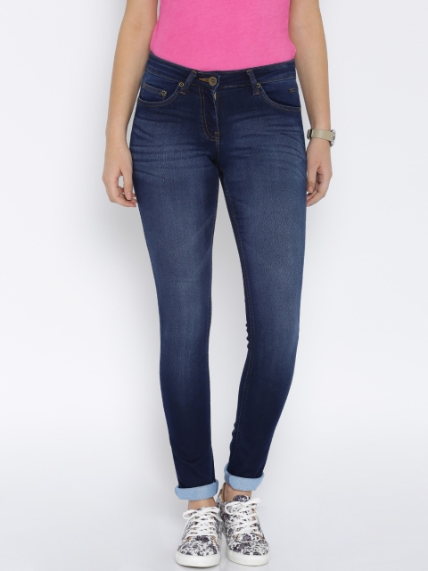 

Park Avenue Women Blue Power Skinny Fit Mid-Rise Clean Look Jeans