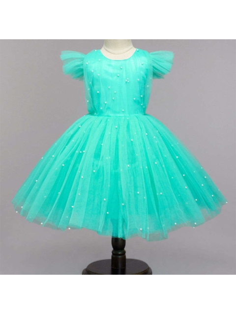 

The Magic Wand Sea Green Embellished Midi Dress