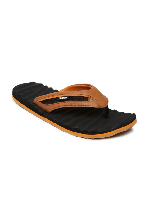 

Duke Men Brown & Black Flip-Flops