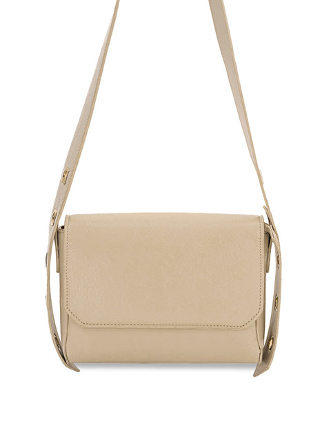 

MIRAGGIO Cream-Coloured PU Bucket Sling Bag