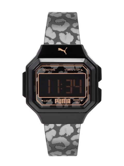 

Puma Women Black Dial & Black Straps Mini Remix Two Tone Digital Watch P1058