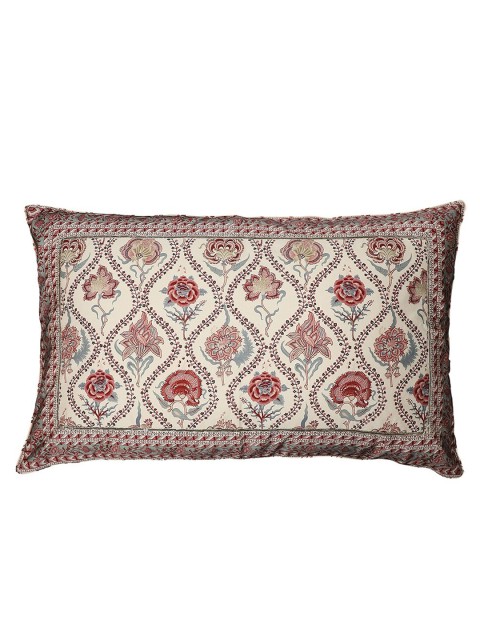 

Ritu Kumar Off White & Red Printed Rectangle Pillow Sham With Filler
