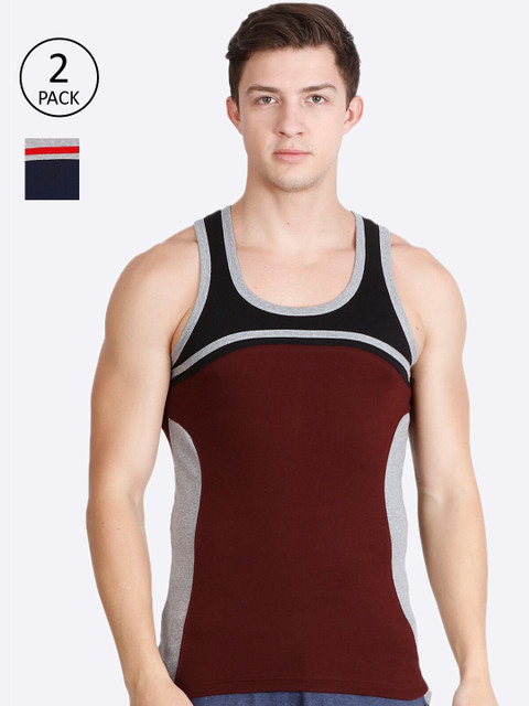 

Genx Men Pack of 3 Assorted Cotton Innerwear Vests GENX_GV_7716_AST_2PC