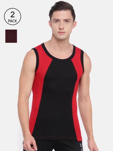 

Genx Men Pack Of 2 Assorted Pure Combed Cotton Innerwear Vests
