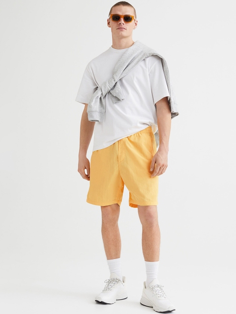 

H&M Men Yellow Relaxed Fit Nylon Shorts