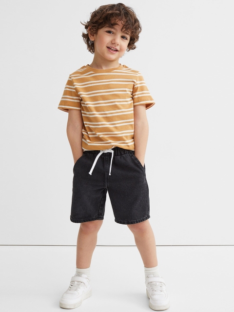 

H&M Boys Grey Cotton Denim Pull-On Shorts