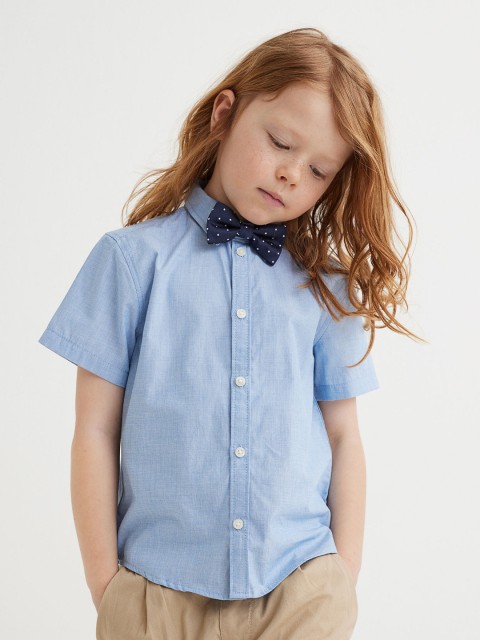 

H&M Boys Blue Shirt And Bow Tie