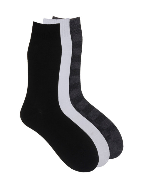 

Alvaro Castagnino Men Pack of 3 Checked Above Ankle-Length Socks, Black