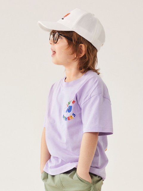 

H&M Boys Purple Printed Cotton Round Neck T-shirt