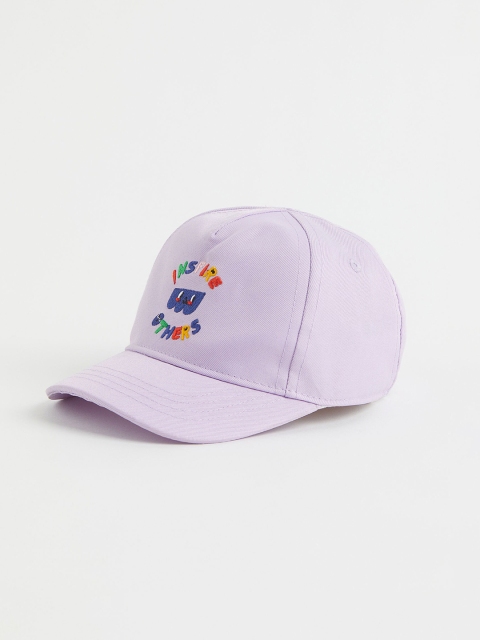 

H&M Purple Embroidered-Detail Cap