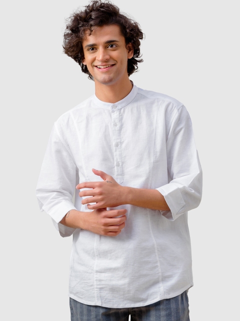 

KINGDOM OF WHITE Men White Smart Casual Shirt