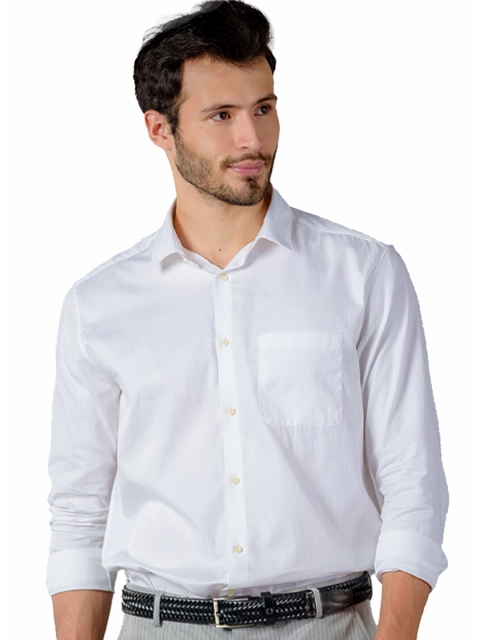 

KINGDOM OF WHITE Men White Smart Casual Shirt