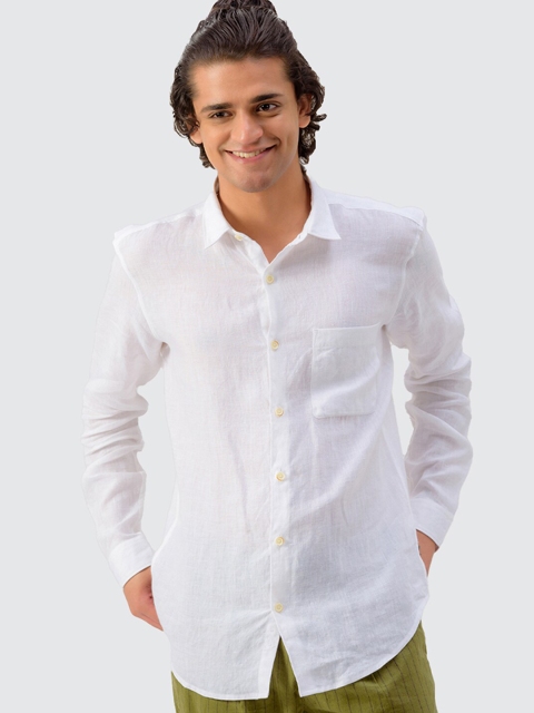 

KINGDOM OF WHITE Men White Smart Regular Fit Cotton Casual Shirt