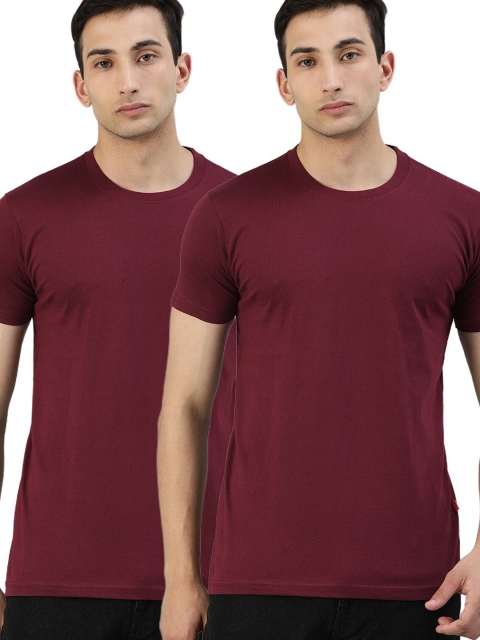 

UNSULLY Men Maroon 2 Dri-FIT Training or Gym T-shirt