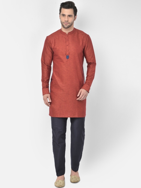 

DEYANN Men Red Kurta with Pyjamas