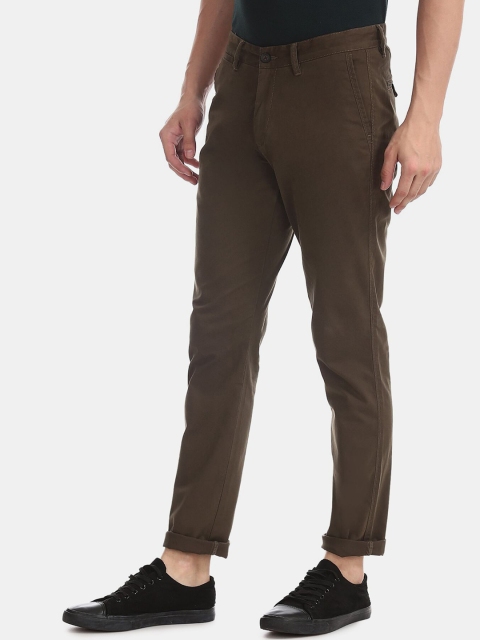 

AD By Arvind Men Brown Slim Fit Chinos Trousers