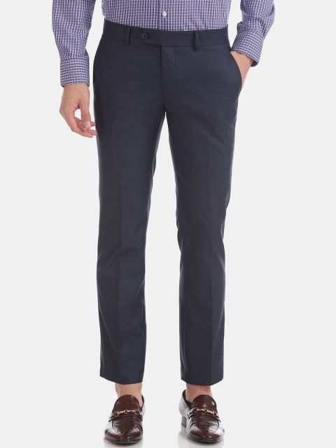 

AD By Arvind Men Blue Regular Fit Trousers
