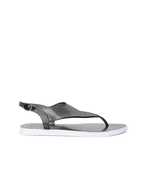 

Carlton London Women Gunmetal-Toned Embellished Flats, Metallic